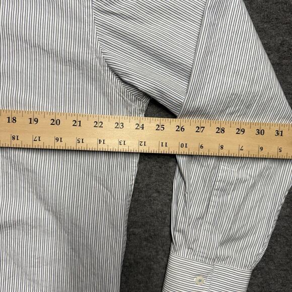 Lot of 4 English Laundry Dress Shirt Men's 17 34/35 Purple Blue Flip Cuff Logo - Picture 16 of 16